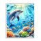 Stupell Industries Smiling Dolphin Under Sea Framed Giclee Wall Art Design by LSR Design Studio
